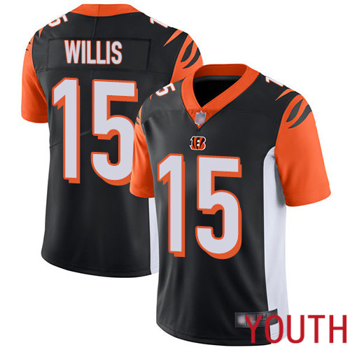 Cincinnati Bengals Limited Black Youth Damion Willis Home Jersey NFL Footballl #15 Vapor Untouchable